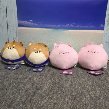 고양이 흉내 시바 흉내 마스코트 봉제 인형 전종 세트