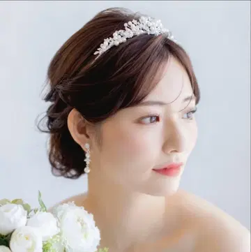 annan wedding 펄 낮음 티아라 그로브 새상품급
