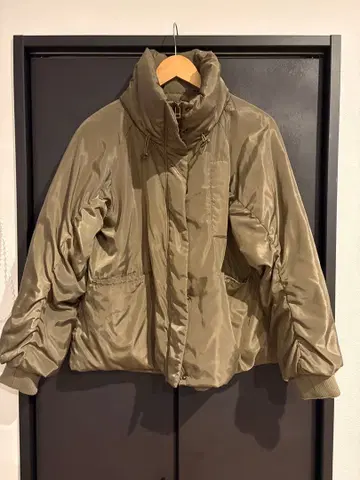 SALOON 메모리 타프타 후드 코트 카키