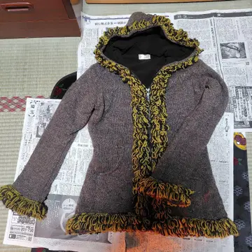 아시안 집업 자켓 크로 셰 뜨개질 아시안고아 에스닉 GOA