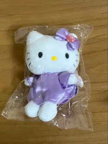헬로키티 엔젤 마스코트 키링 퍼플 봉제 인형