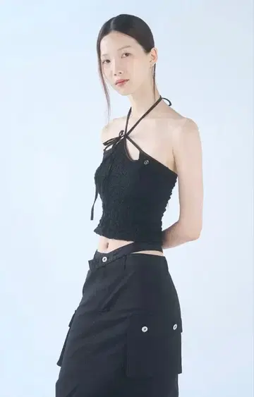 PAIN OR PLEASURE ORCHID 튜브 탑 / 블랙