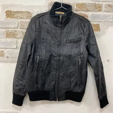 새상품급 돈피 JAZZ standard 블랙 가죽 자켓 스탠드 카라 M