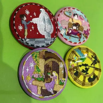 디즈니 자수 캔뱃지 세트