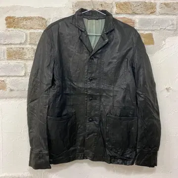 레어 새상품급 양가죽 SHIPS 블랙 가죽 테일러드 자켓 M