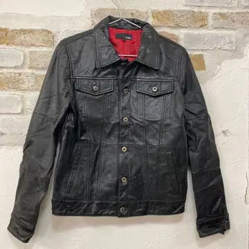 새상품급 천연 가죽 RUBIK 블랙 가죽 자켓 M