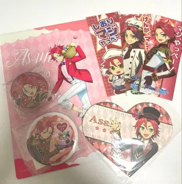 WITH 아사히 굿즈 묶음 판매 캔뱃지 색지 클리어 책갈피