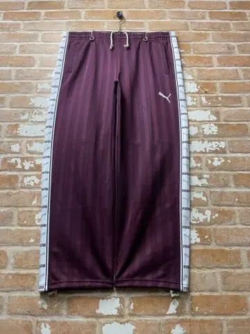 00s PUMA 푸마 트랙 팬츠 저리 크림슨 자수 라인 팬츠