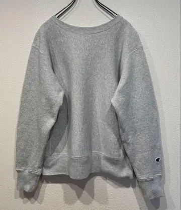 챔피온 리버스 위브 무지 맨투맨 트레이닝복 그레이 L 파랑 택