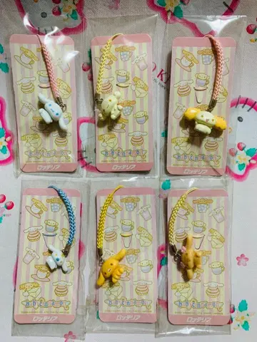 시나몬 롤 2002년 롯데리아 한정판 끈 장식 전 6개 세트