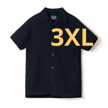 스튜디오 다치산 인디고 도비 반팔 셔츠 5724