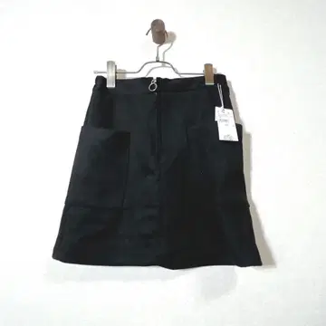 엠즈 엑사이트 스웨이드풍 미니 스커트 블랙 프리 사이즈