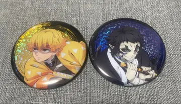 귀멸의 칼날 무한성편 젠이츠&카이가쿠 글리터 캔뱃지 세트