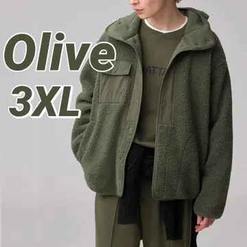 GU ENGINEERED GARMENTS 보아 플리스 스냅 후드티 3XL