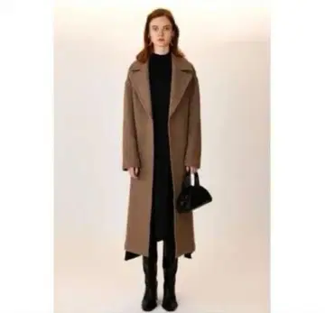 SLY 브라운 롱 코트 허리 벨트 포함