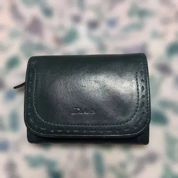 다크 그린 가죽 3단 폴더형 지갑 Dakota