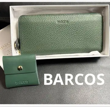 BARCOS 그린 가죽 장지갑 세트