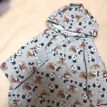 구제 Disney 미키마우스 후드 부착 후드티 그레이