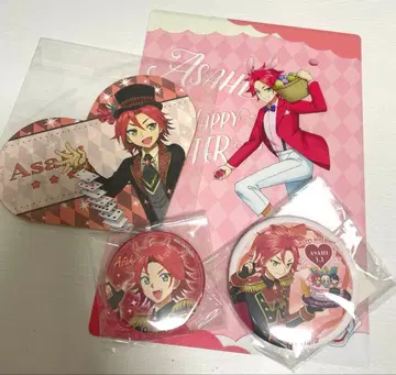 WITH 아사히 굿즈 묶음 판매 캔뱃지 색지 프리파라