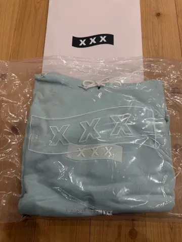 GOD SELECTION XXX 박스 로고 후드티 새상품