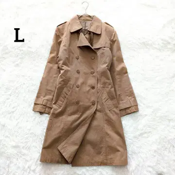 트렌치코트 브라운 L 심플 베이직 스프링 코트 6209