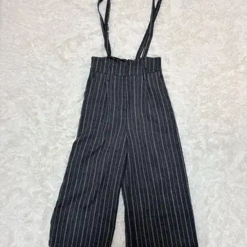 CHIN STUDIO 스트라이프 서스펜더 살로펫 와이드 팬츠