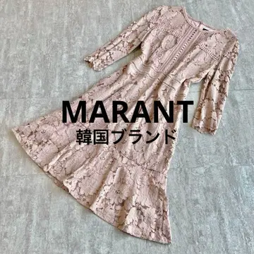 [새상품급] MARANT 한국 브랜드 레이스 드레스 핑크 L 컷워크