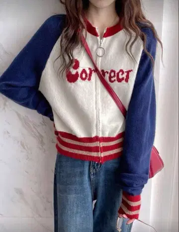 Correet 자수 집업 가디건