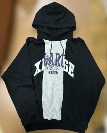 XLARGE 후드 맨투맨 블랙