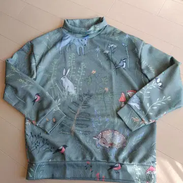 동물 패턴 긴팔 상의 빅 사이즈 S 미사용 새상품