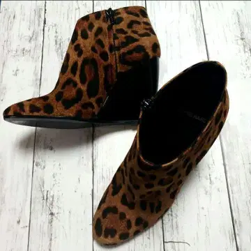 PIERRE HARDY 레오파드 무늬 웨지 힐 부티 24cm