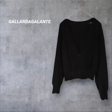 개럴개런트 단장 V넥 니트 가디건 볼레로 블랙