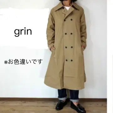 grin 그린 모스그린 A라인 코트