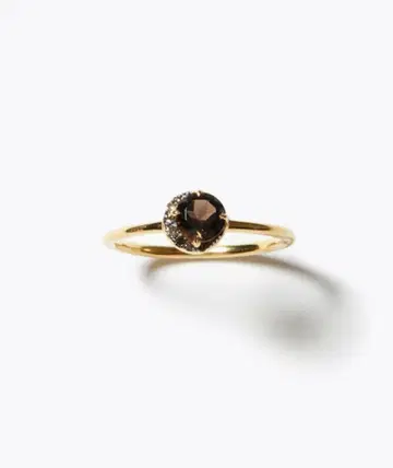 ARTIDA OUD 스모키 쿼츠 파베 다이아몬드 반지