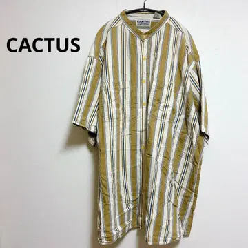 CACTUS 스트라이프 반팔 셔츠 [ 3XL ] 블라우스 오버 사이즈