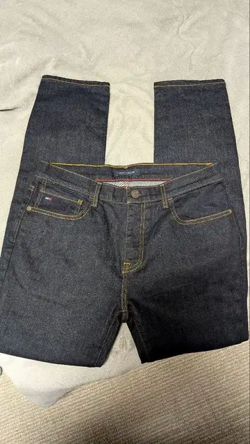 TOMMY FILFIGER 남성용 슬림핏 스트레치 청바지