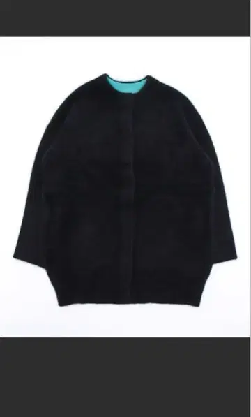 엘렌딕 라쿤 믹스 가디건 블랙 너구리 양모