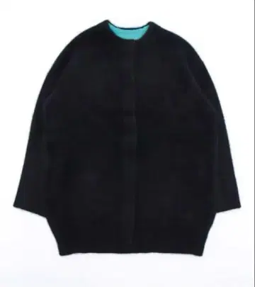 엘렌딕 라쿤 믹스 가디건 블랙 너구리 양모