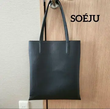 컨디션 최상 SOEJU 소쥬 비건 레더 레트 토트백