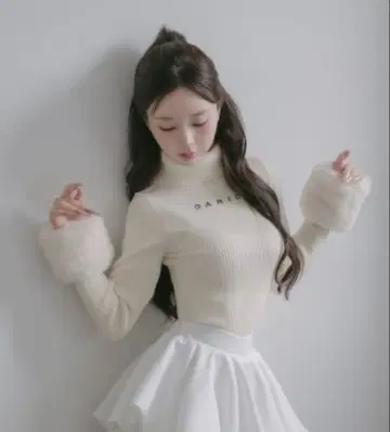 darich 다리치 스무스 퍼 리브 니트탑