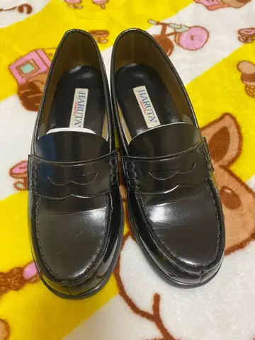 HARUTA 블랙 로퍼 합성 피혁 24cm