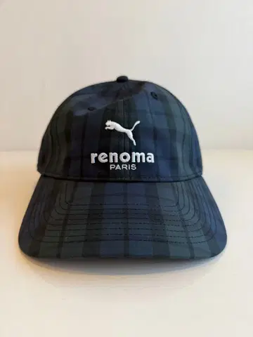 레노마 x 푸마 다크 블루 체크 캡