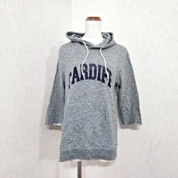 BEAUTY&YOUTH 7부 소매 풀오버 후드티 로고 후드 ( M )