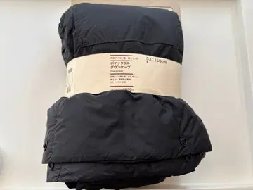 [ 새상품 미사용 ] 무인양품 포켓터블 다운 케이프 블랙