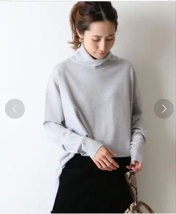 FRAMeWORK 천축 터틀넥 그레이