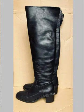 니하이 부츠 블랙 썸씽 슈퍼롱