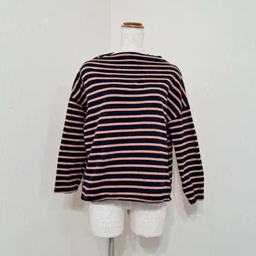 센스 오브 플레이스 오가닉 코튼 롱 T 보더 드롭 숄더