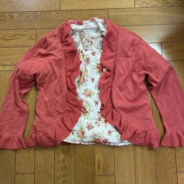 GALLERY VISCONTI 꽃무늬 블라우스와 가디건 세트