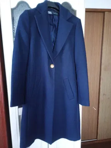 ZARA 네이비 롱 코트 S 사이즈