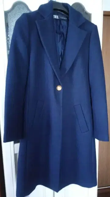 ZARA 네이비 롱 코트 S 사이즈